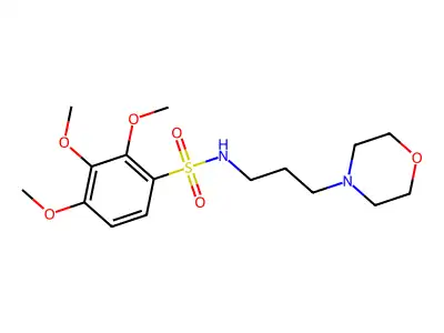 Benzenesulfonamide, N-(3-(4-morpholinyl)propyl)-2,3,4-trimethoxy- structure