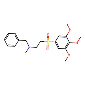 Benzenemethanamine, N-methyl-N-(2-((2,3,4-trimethoxyphenyl)sulfonyl)ethyl)- structure
