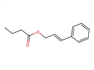 Butanoic acid 3-phenyl-2-propenyl ester structure