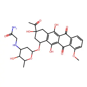 N-(Carbamoylmethyl)daunorubicin structure
