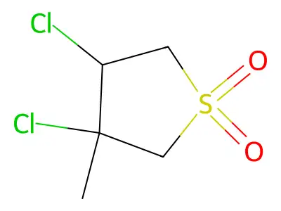 3,4-Dichloro-3-methyl-tetrahydro-thiophene 1,1-dioxide structure