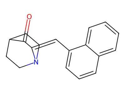 2-[(Naphthalen-1-yl)methylidene]-1-azabicyclo[2.2.2]octan-3-one structure