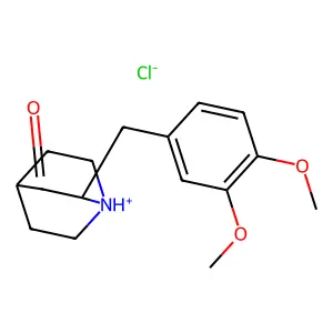 1-Azabicyclo(2.2.2)octan-3-one, 2-((3,4-dimethoxyphenyl)methyl)-, hydrochloride structure