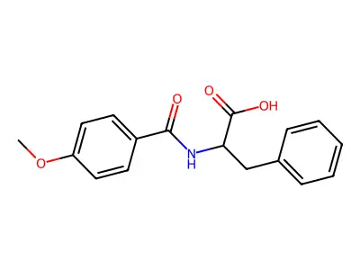 2-(4-Methoxy-benzoylamino)-3-phenyl-propionic acid structure