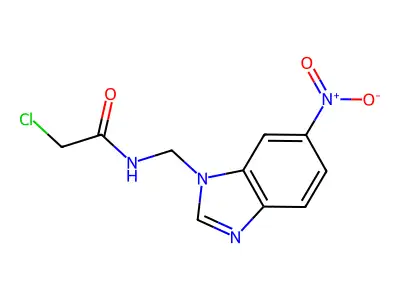 Acetamide, 2-chloro-N-((6-nitro-1H-benzimidazol-1-yl)methyl)- structure
