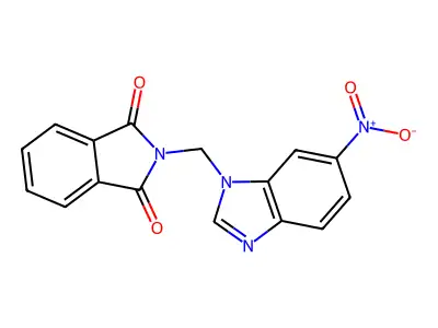 1H-Isoindole-1,3(2H)-dione, 2-((6-nitro-1H-benzimidazol-1-yl)methyl)- structure