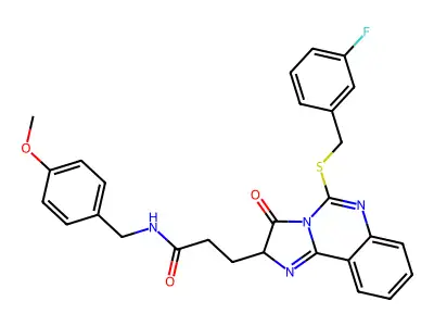 3-(5-{[(3-fluorophenyl)methyl]sulfanyl}-3-oxo-2H,3H-imidazo[1,2-c]quinazolin-2-yl)-N-[(4-methoxyphenyl)methyl]propanamide structure