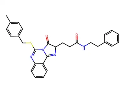 3-(5-{[(4-methylphenyl)methyl]sulfanyl}-3-oxo-2H,3H-imidazo[1,2-c]quinazolin-2-yl)-N-(2-phenylethyl)propanamide structure