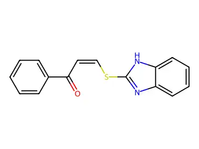 3-(1H-benzimidazol-2-ylsulfanyl)-1-phenylprop-2-en-1-one structure
