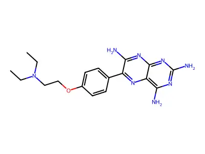 Pteridine-2,4,7-triamine, 6-(4-(2-(diethylamino)ethoxy)phenyl)- structure