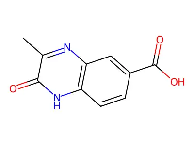 3-Methyl-2-oxo-1,2-dihydroquinoxaline-6-carboxylic acid structure