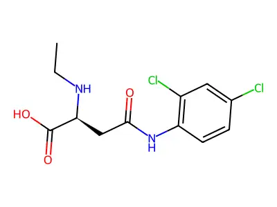 4-(2,4-Dichloroanilino)-2-(ethylamino)-4-oxobutanoic acid structure