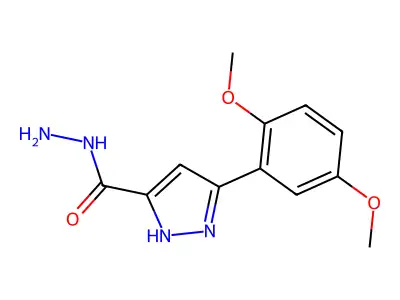 3-(2,5-dimethoxyphenyl)-1H-pyrazole-5-carbohydrazide structure