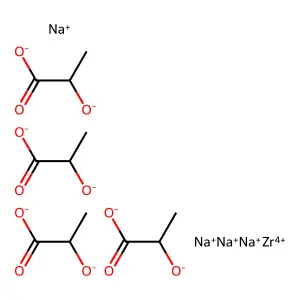 Lactic acid, sodium zirconium salt (4:4:1) structure