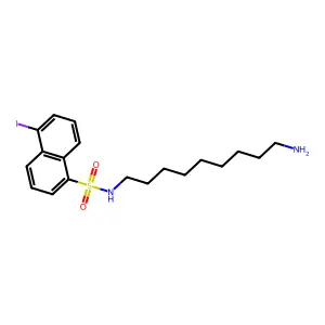 1-Naphthalenesulfonamide, N-(9-aminononyl)-5-iodo- structure