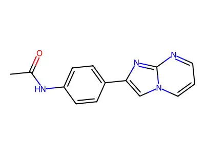 N-(4-imidazo[1,2-a]pyrimidin-2-ylphenyl)acetamide structure