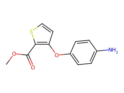 Methyl 3-(4-aminophenoxy)thiophene-2-carboxylate structure