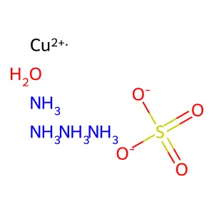 Tetraamminecopper sulfate monohydrate structure