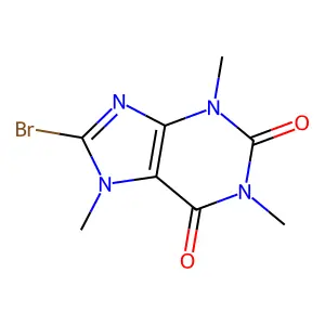 8-Bromo-3,7-dihydro-1,3,7-trimethyl-1H-purine-2,6-dione structure