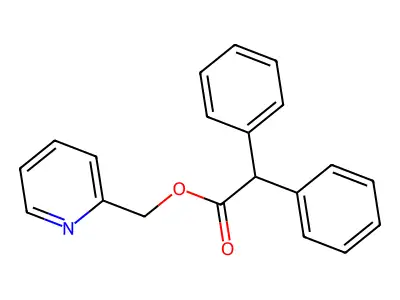 Diphenyl-acetic acid pyridin-2-ylmethyl ester structure