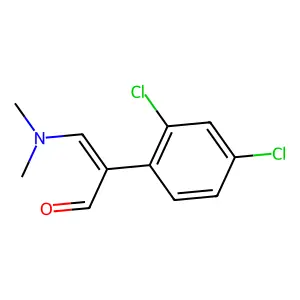 (2Z)-2-(2,4-dichlorophenyl)-3-(dimethylamino)prop-2-enal structure