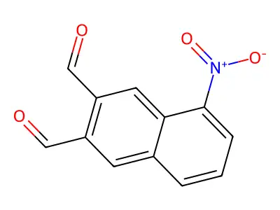 2,3-Naphthalenedicarboxaldehyde, 5-nitro- structure