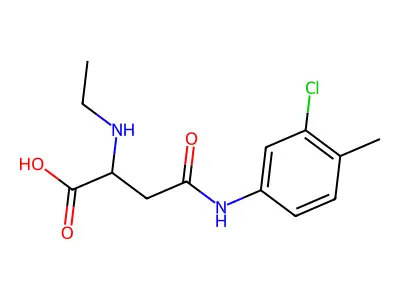 4-(3-Chloro-4-methylanilino)-2-(ethylamino)-4-oxobutanoic acid structure