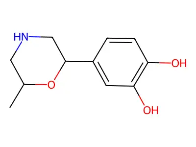 Pyrocatechol, 4-(6-methyl-2-morpholinyl)- structure