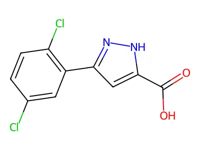 5-(2,5-dichlorophenyl)-1H-pyrazole-3-carboxylic acid structure