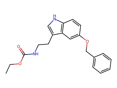 ethyl {2-[5-(benzyloxy)-1H-indol-3-yl]ethyl}carbamate structure