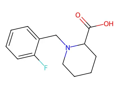 1-(2-Fluorobenzyl)-2-carboxypiperidine structure