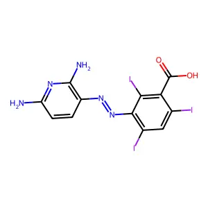 3-(2,6-Diamino-3-pyridylazo)-2,4,6-triiodobenzoic acid structure