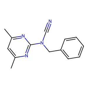 Benzyl(4,6-dimethyl-2-pyrimidinyl)cyanamide structure