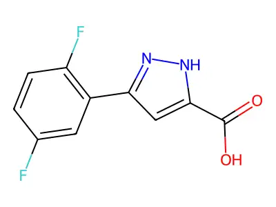 5-(2,5-Difluorophenyl)-1H-pyrazole-3-carboxylic acid structure