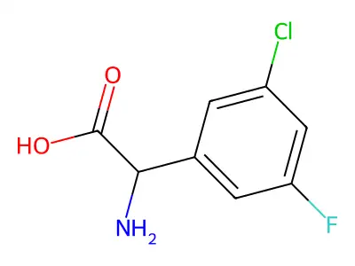 2-Amino-2-(3-chloro-5-fluorophenyl)acetic acid structure