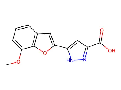 5-(7-methoxybenzofuran-2-yl)-1H-pyrazole-3-carboxylic Acid structure