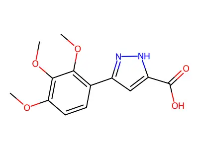 5-(2,3,4-Trimethoxyphenyl)-1H-pyrazole-3-carboxylic acid structure