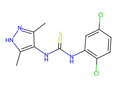 1-(2,5-dichlorophenyl)-3-(3,5-dimethyl-1H-pyrazol-4-yl)thiourea structure