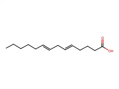 Tetradeca-5,8-dienoic acid structure