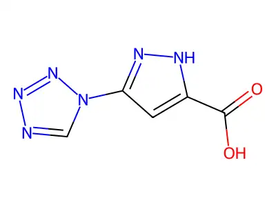 5-(1H-tetrazol-1-yl)-1H-pyrazole-3-carboxylic acid structure