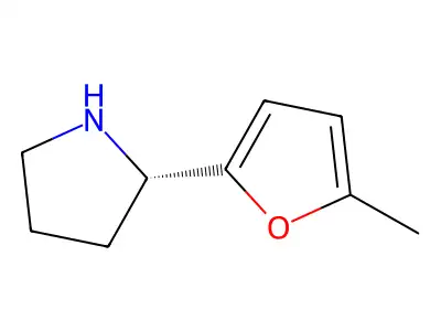 (2S)-2-(5-methylfuran-2-yl)pyrrolidine structure