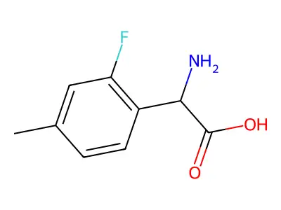 2-Amino-2-(2-fluoro-4-methylphenyl)acetic acid structure