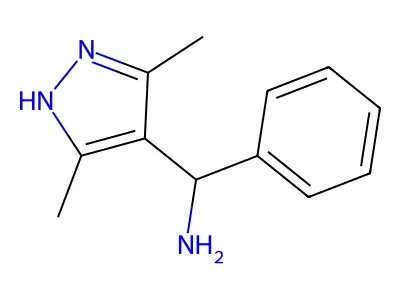 (3,5-dimethyl-1H-pyrazol-4-yl)-phenylmethanamine structure