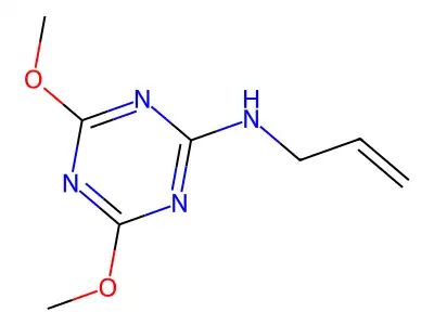 4,6-Dimethoxy-N-2-propen-1-yl-1,3,5-triazin-2-amine structure