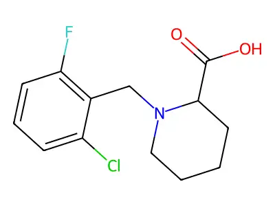 1-(2-Chloro-6-fluoro-benzyl)-piperidine-2-carboxylic acid structure