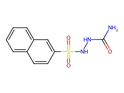 2-Naphthalenesulfonic acid, 2-(aminocarbonyl)hydrazide structure