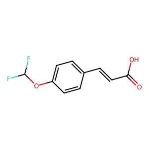 (2Z)-3-[4-(difluoromethoxy)phenyl]prop-2-enoic acid structure