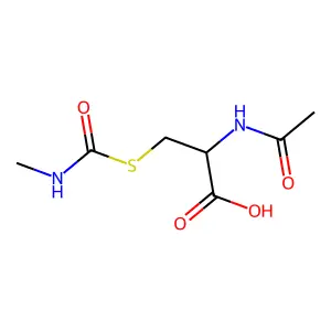 N-acetyl-S-(N-methylcarbamoyl)cysteine structure