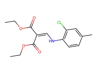 Diethyl 2-[(2-chloro-4-methylanilino)methylene]malonate structure