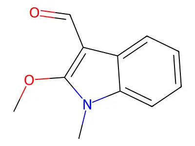 2-methoxy-1-methyl-1H-indole-3-carbaldehyde structure